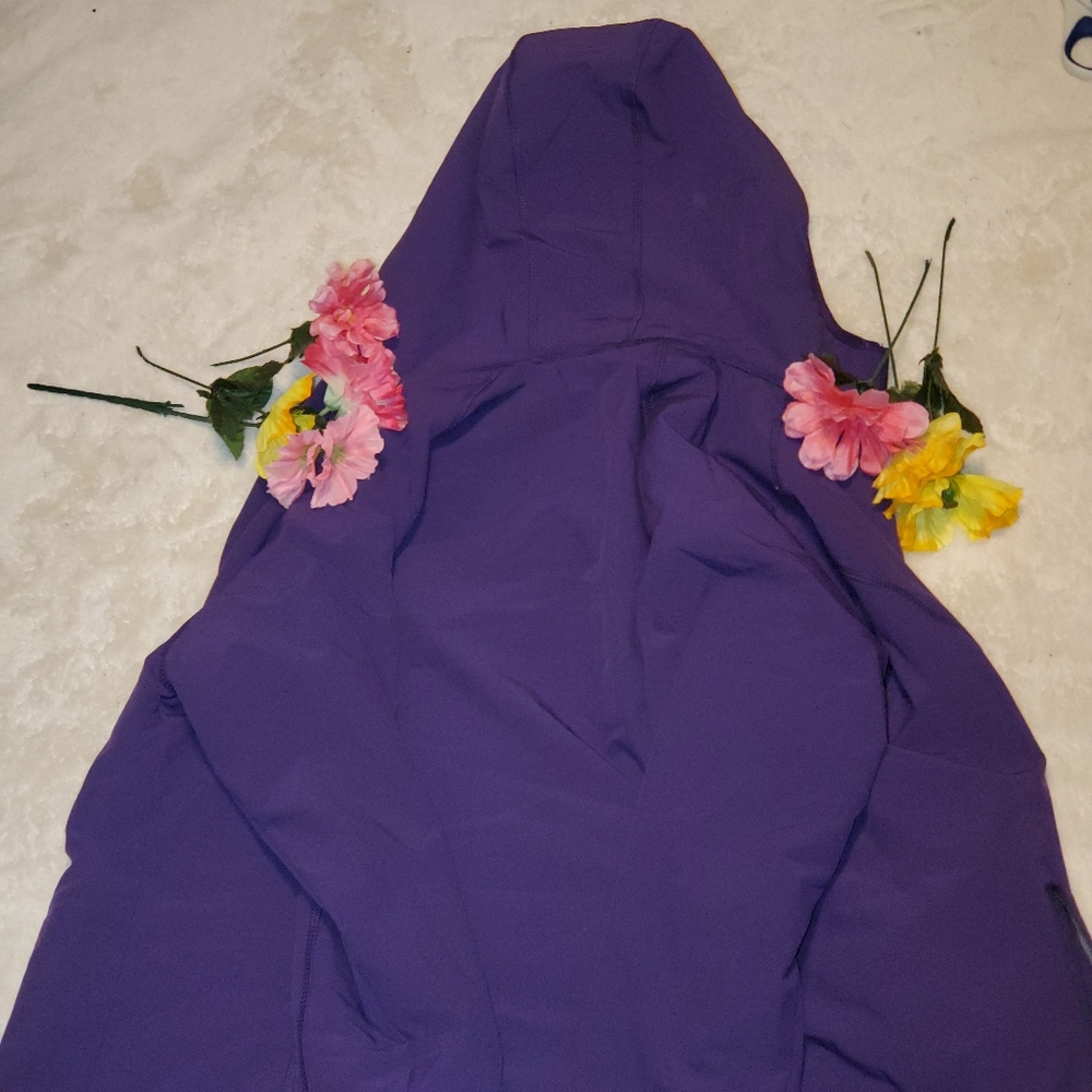Eddie Bauer purple fuzzy jaket
